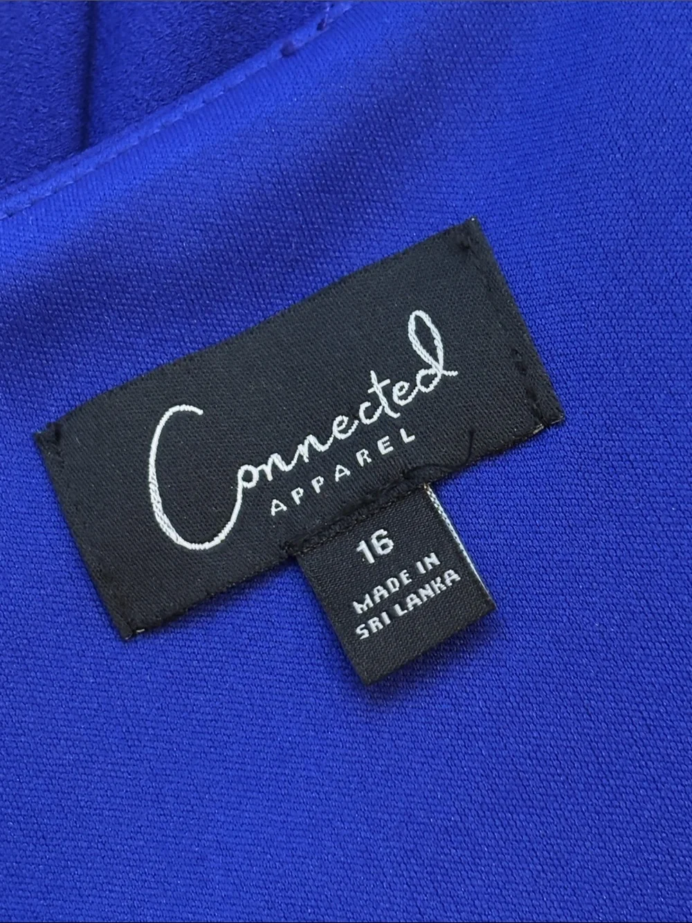 Connected Apparel Vibrant Royal Blue Square-Neck Midi Dress Size 16